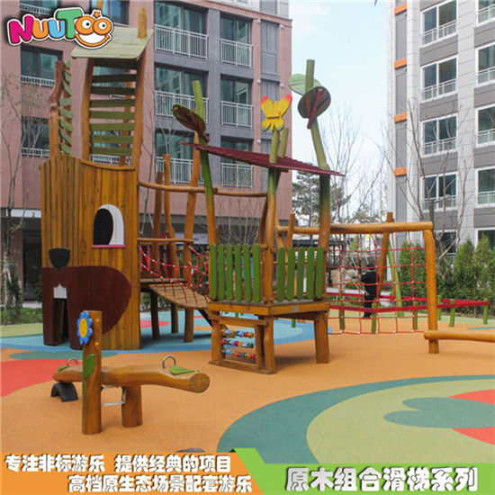 非標(biāo)異形大型木制組合滑梯價(jià)格_樂(lè)圖非標(biāo)游樂(lè)