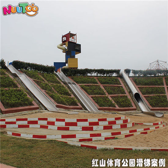 不銹鋼雙人滑梯 不銹鋼雙滑道 不銹鋼定制滑梯