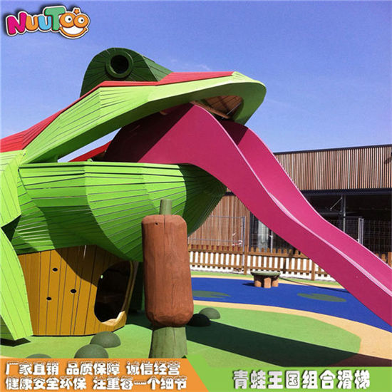樂圖非標游樂青蛙國王組合滑梯