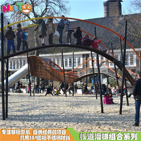 不銹鋼棧道組合滑梯 不銹鋼大型組合滑梯游樂設備生產廠家